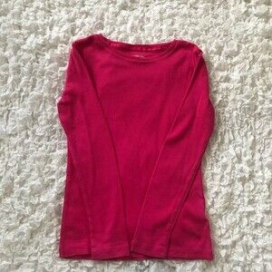 Cherokee little girls top  dark pink  long sleeve crew neck top size M